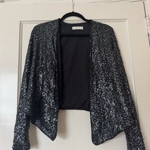 Abercrombie & Fitch Black Satin Jacket